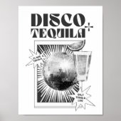Affiche de bar à tequila et disco sur chariot (Devant)