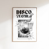 Affiche de bar à tequila et disco sur chariot