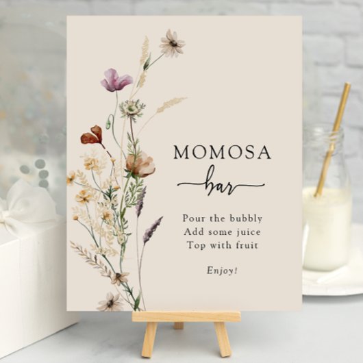 Affiche de bar Boho Momosa