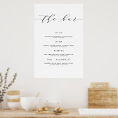 Affiche de bar de mariage 24x36 (Cuisine)