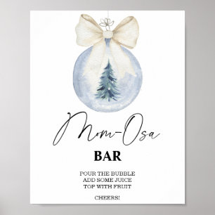 Affiche de bar Mom-osa pour une baby shower d'hive