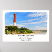 Affiche de Barnegat Light New Jersey, Aquarelle (Devant)
