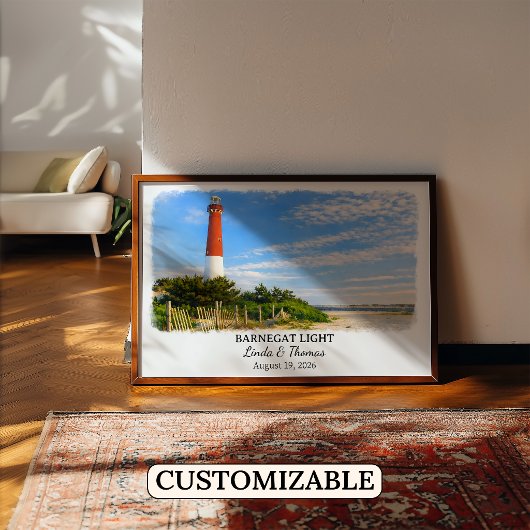 Affiche de Barnegat Light New Jersey, Aquarelle