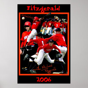 Affiche de base-ball d'étudiant de première année