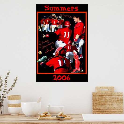 Affiche de base-ball Summers Freshman (Cuisine)