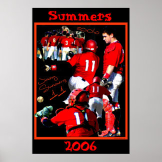 Affiche de base-ball Summers Freshman