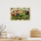 Affiche de baseball du lapin de Pâques (Cuisine)