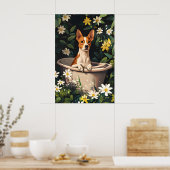 Affiche de Basenji dans la baignoire, Affiche de c (Cuisine)