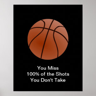 Affiche de basket-ball Célèbre Motivational Quote