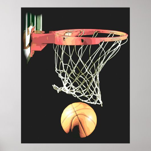 Affiche de basket-ball unique de qualité originale (Devant)
