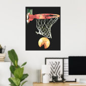 Affiche de basket-ball unique de qualité originale (Bureau à domicile)