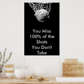 Affiche de basketball citation motivationnelle Pop (Cuisine)