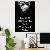 Affiche de basketball citation motivationnelle Pop (Bureau à domicile)