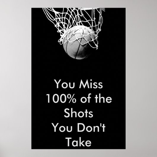 Affiche de basketball citation motivationnelle Pop (Devant)