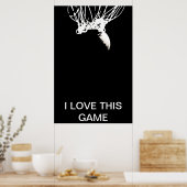 Affiche de basketball unique en noir et blanc Pop (Cuisine)