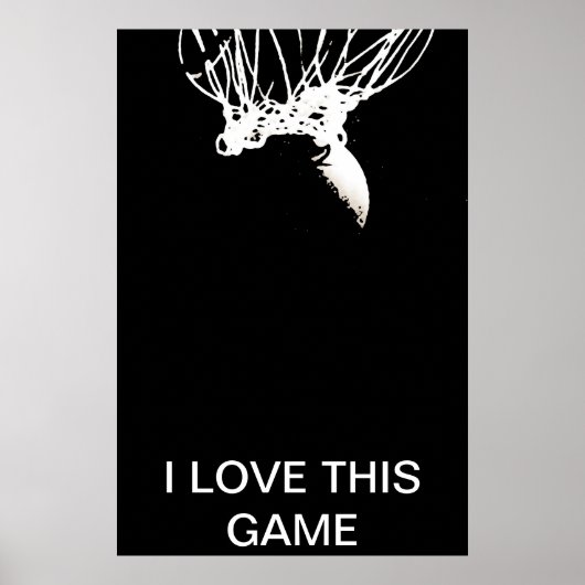 Affiche de basketball unique en noir et blanc Pop (Devant)