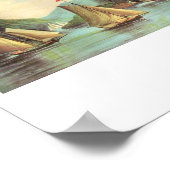 Affiche de bateau à vapeur et à voile (Coin)