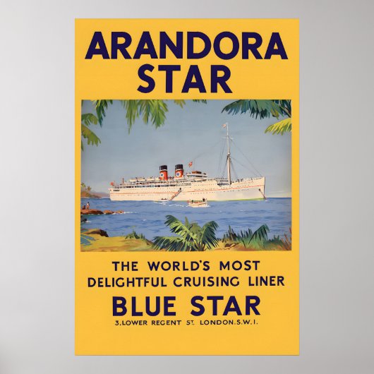 Affiche de bateau de croisière Arandora Star Marit (Devant)