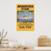 Affiche de bateau de croisière Arandora Star Marit (Cuisine)