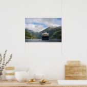 Affiche de bateau de croisière dans le fjord de Ge (Cuisine)