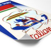 Affiche de bateau de croisière en ligne italienne  (Coin)