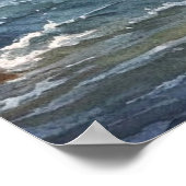 Affiche de bateau de rivière à aquarelle numérique (Coin)