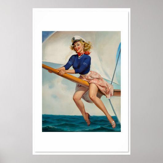 Affiche de bateau pin-up de fille de marin d'Elvgr (Devant)