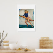 Affiche de bateau pin-up de fille de marin d'Elvgr (Cuisine)
