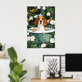 Affiche de Beagle dans la baignoire, Affiche de ch (Bureau à domicile)