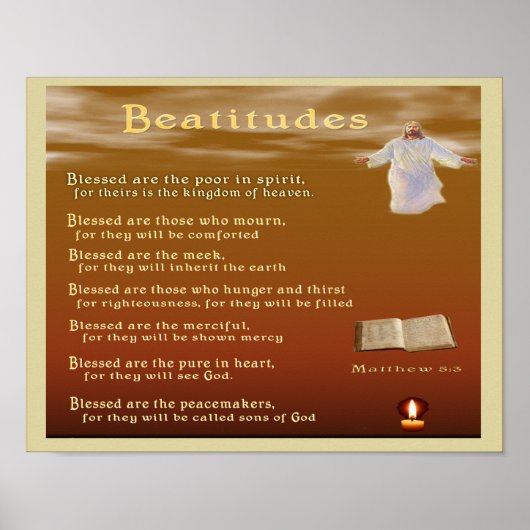 Affiche de béatitudes (Devant)