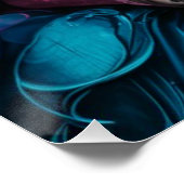 Affiche de beauté afro-américaine Cyber Nouveau (Coin)