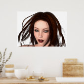 Affiche de beauté Brunette (Cuisine)