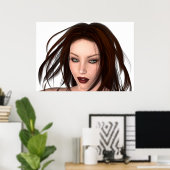 Affiche de beauté Brunette (Bureau à domicile)