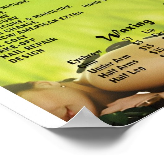 Affiche de beauté de salon de manucure (Coin)