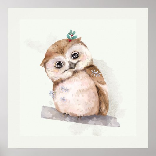 Affiche de bébé hibou (Devant)