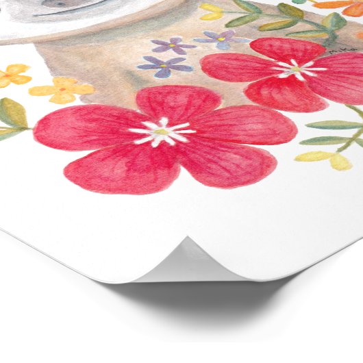 Affiche de bébé paresseux Mignon bébé paresseux Ar (Coin)