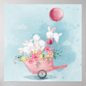 Affiche de bébés lapins adorables (Devant)