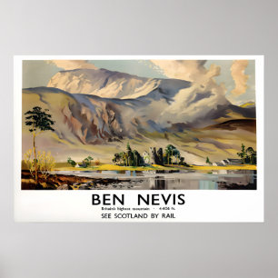 Affiche de Ben Nevis Écosse Impression de voyage v