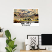 Affiche de Ben Nevis Écosse Impression de voyage v (Bureau à domicile)