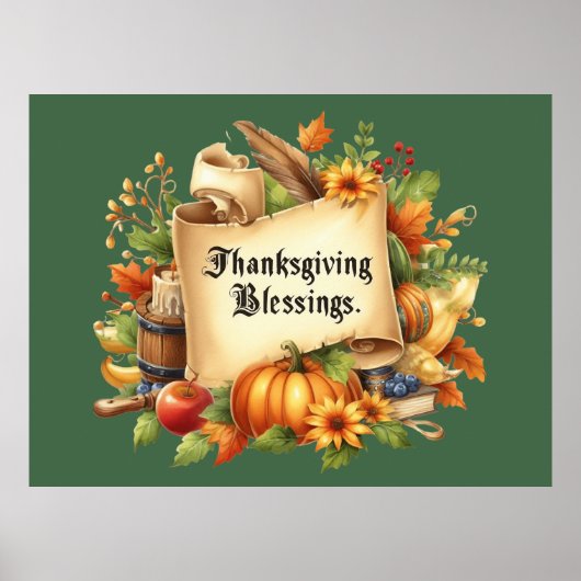 Affiche de Bénédiction de Thanksgiving (Devant)