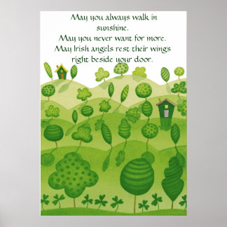 Affiche de bénédiction irlandaise