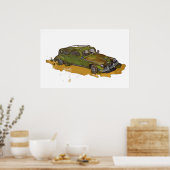 Affiche de Berline Antique Verte Classique (Cuisine)