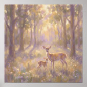 Affiche de biche et de faon (Devant)