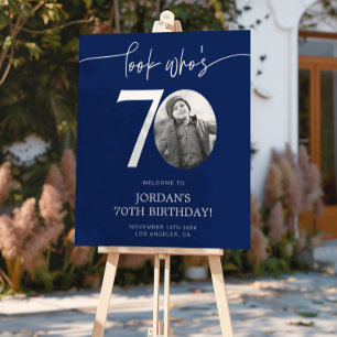 Affiche de bienvenue 70e anniversaire bleu Regar