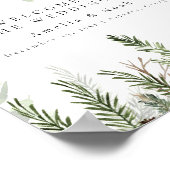 Affiche de bienvenue à table de mariage d'hiver (Coin)