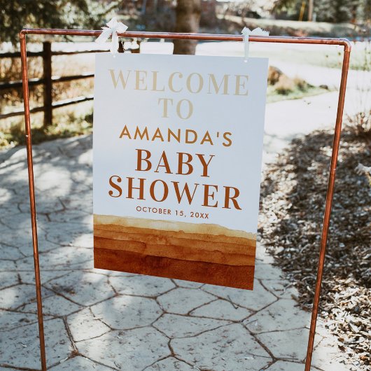 Affiche de bienvenue Abstraite du désert de Terrac