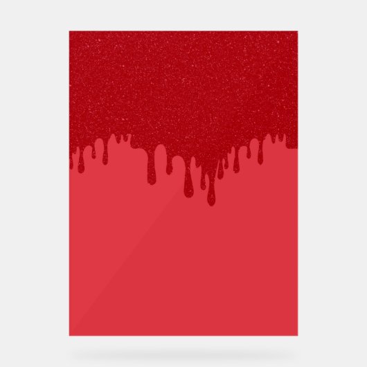 Affiche de bienvenue acrylique à la goutte rouge d (Recto)