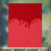 Affiche de bienvenue acrylique à la goutte rouge d (Neutre)