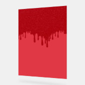 Affiche de bienvenue acrylique à la goutte rouge d (Angle)