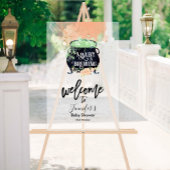 Affiche de bienvenue acrylique | Baby shower Hallo